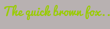 Image with Font Color 99CC00 and Background Color B8B1B1